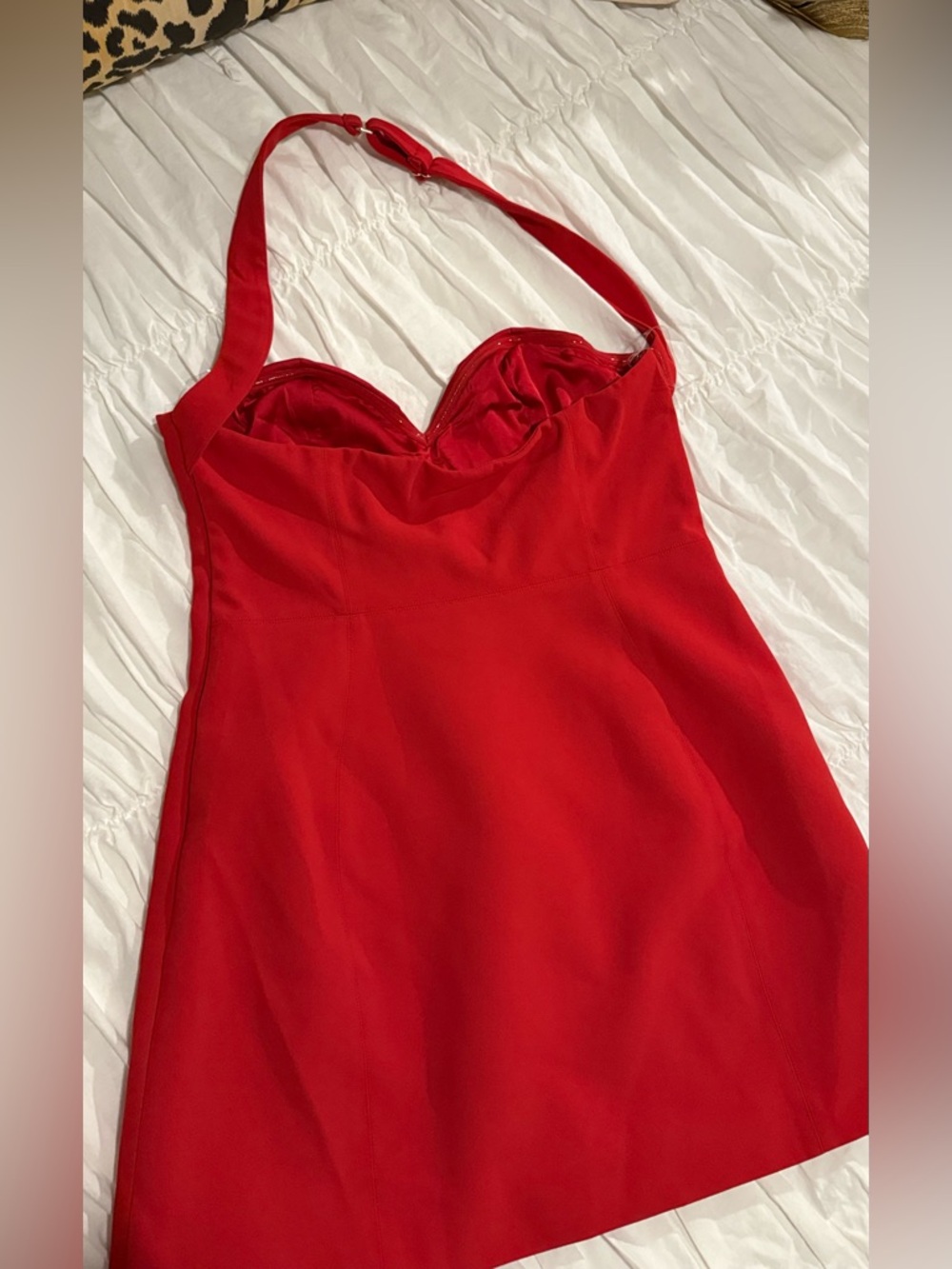 Oh Polly Red Halter Mini Dress - Picture 5 of 8